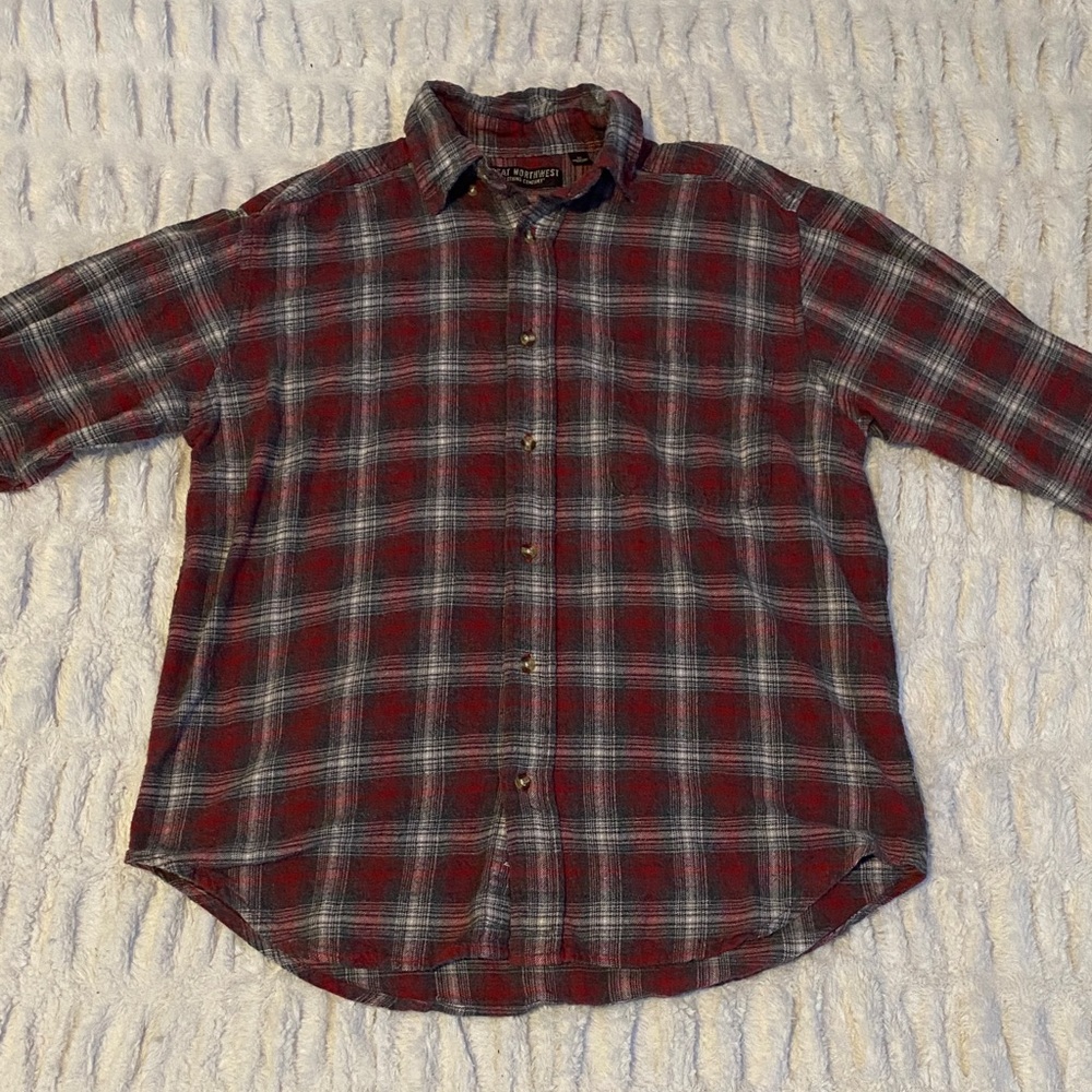 Great Northwest Red and Gray Plaid Shirt